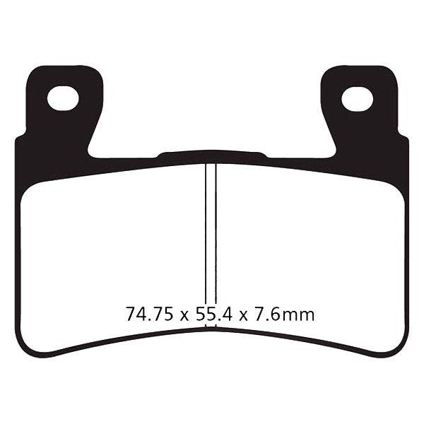 EBC Double-H Sintered Front Brake Pads for Harley Davidson Fat Boy (FA296HH) - Image 2