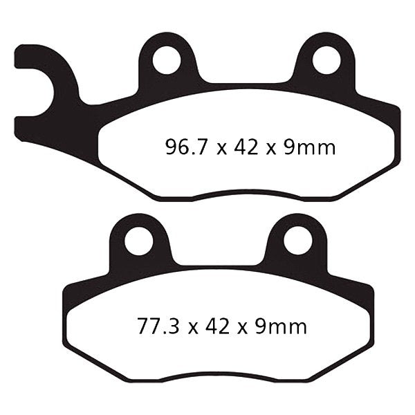 EBC Double-H Sintered Rear Brake Pads for Triumph Tiger Explorer 1200 (FA228HH) - Image 2