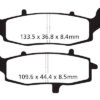 EBC Double-H Sintered Front Brake Pads for Suzuki Intruder M1800R (FA379HH) - Image 2