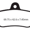 EBC Double-H Sintered Rear Brake Pads for MV Augusta Brutale 1090 (FA320HH) - Image 2