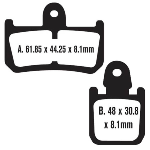 EBC Double-H Sintered Front Brake Pads for Yamaha Vmax (FA442/4HH) - Image 2